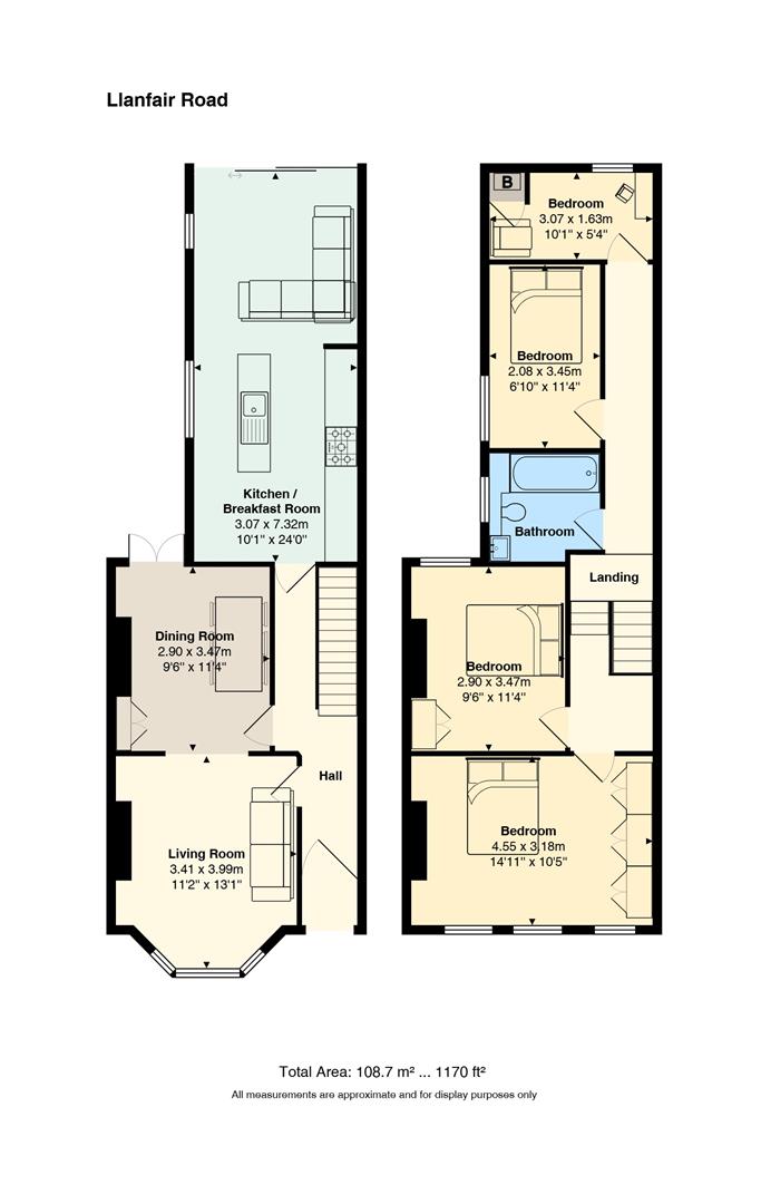 Floorplan for Llanfair Road, Pontcanna, Cardiff